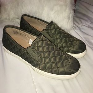 Army Green Slip Ons